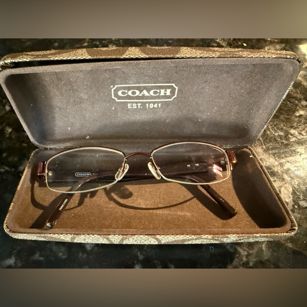 Coach 246 Suzanna Bordeaux Red Half Rim Eyeglasses Frame 52-17 135.‎ C